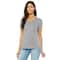 T-shirt chiné décontracté à col en V pour femmes de BELLA+CANVAS